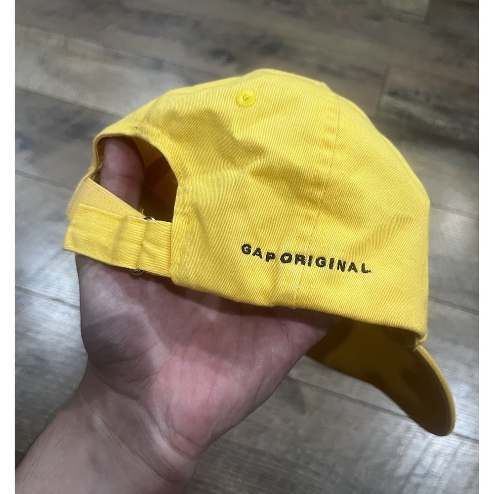 Gap Original Hula Dancer Embroidered Hat Cap Yellow Adjustable Y2k‎ Hawaii - Picture 3 of 8